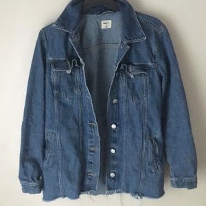 Vintage raw hem denim jean jacket
